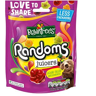 Rowntree's Randoms Juicers ovocné plněné želé bonbony 140 g