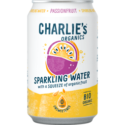 Charlie's Organics sycená pitná voda s mučenkovou šťávou 330 ml