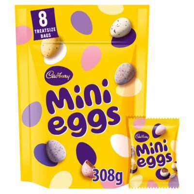 Cadbury Mini Eggs čokoládová velikonoční vajíčka v cukrové skořápce 308 g