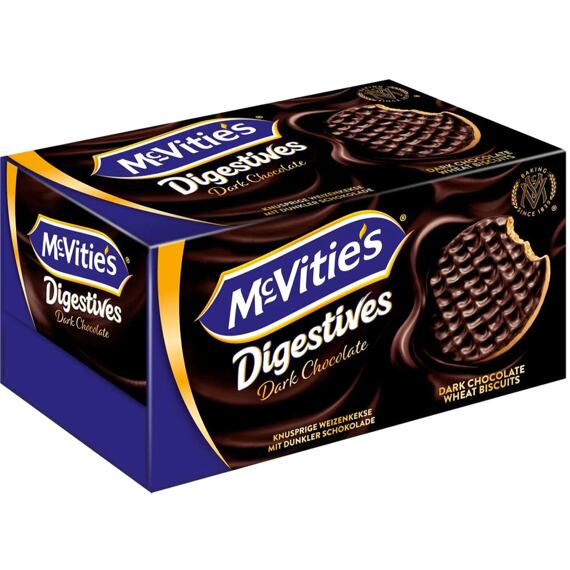 McVitie's Digestives pšeničné máslové sušenky s polevou z hořké čokolády 200 g