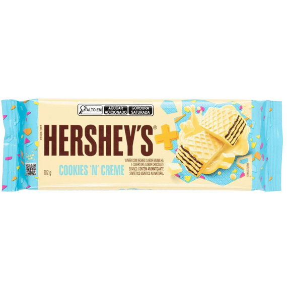 Hershey's sušenky v bílé čokoládě s náplní s příchutí cookies and cream 102 g