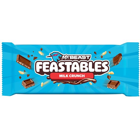 Feastables MrBeast Milk Crunch mléčná čokoláda s pufovanou rýží 60 g