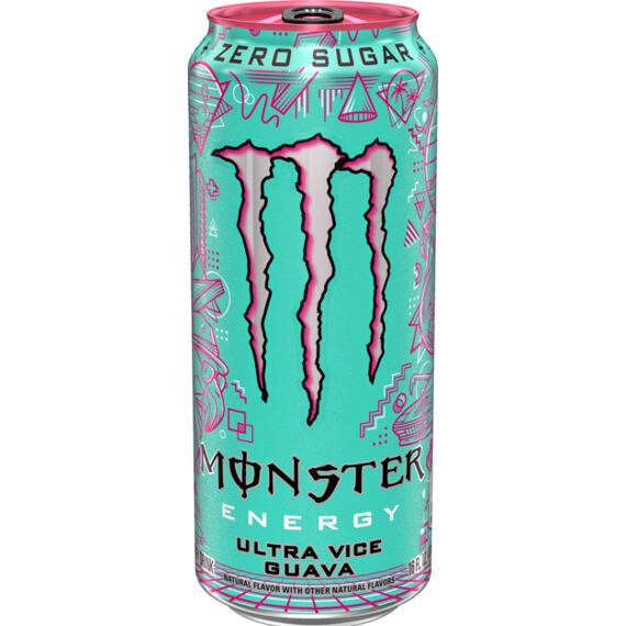 Monster Ultra Vice Guava energetický nápoj s příchutí guavy bez cukru 473 ml