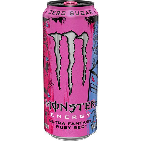 Monster Ultra Fantasy Ruby Red energ. nápoj s příchutí růžového grapefru. bez cukru 473 ml