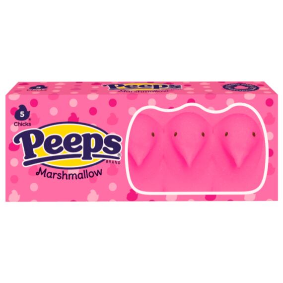 Peeps Pink marshmallow ve tvaru kuřátek 42 g